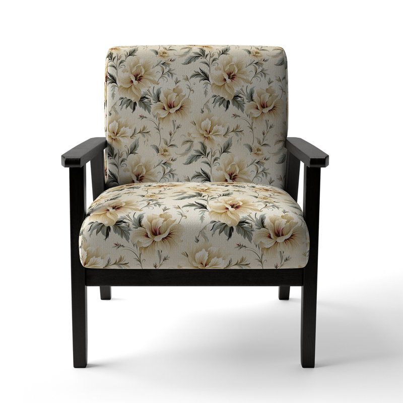 Chaise d'appoint florale Cobalt, Motif victorien de simplicité minimaliste III