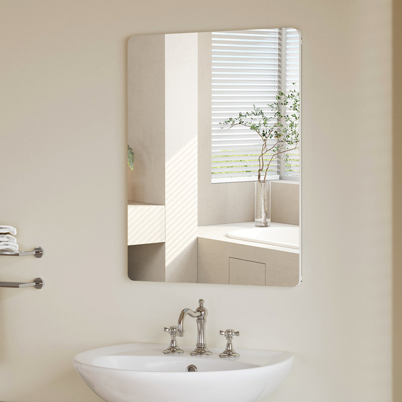 Armoire à pharmacie avec miroir et 2 tablettes réglables, miroir de salle de bain avec rangement, armoire de salle de bain encastrée ou murale, blanc