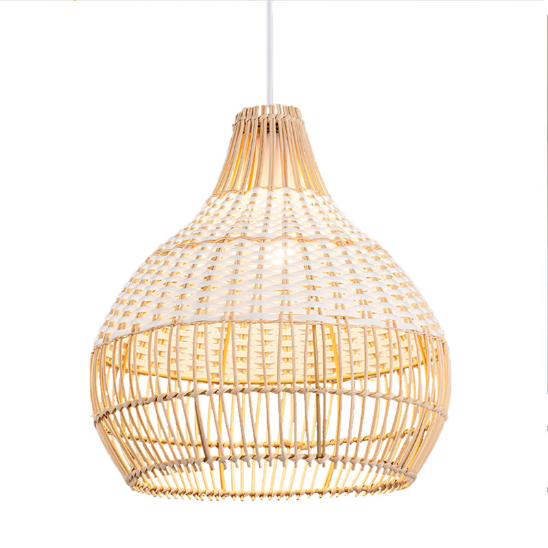 Luminaire suspendu en rotin 1 lumière
