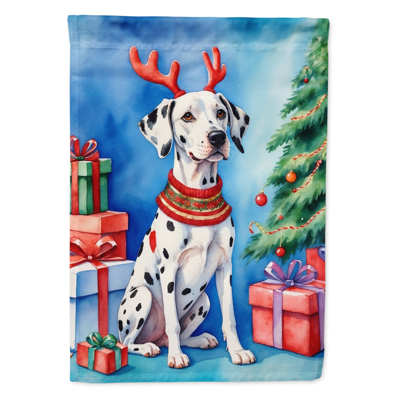 Drapeau de Noël maison de renne, Dalmatien