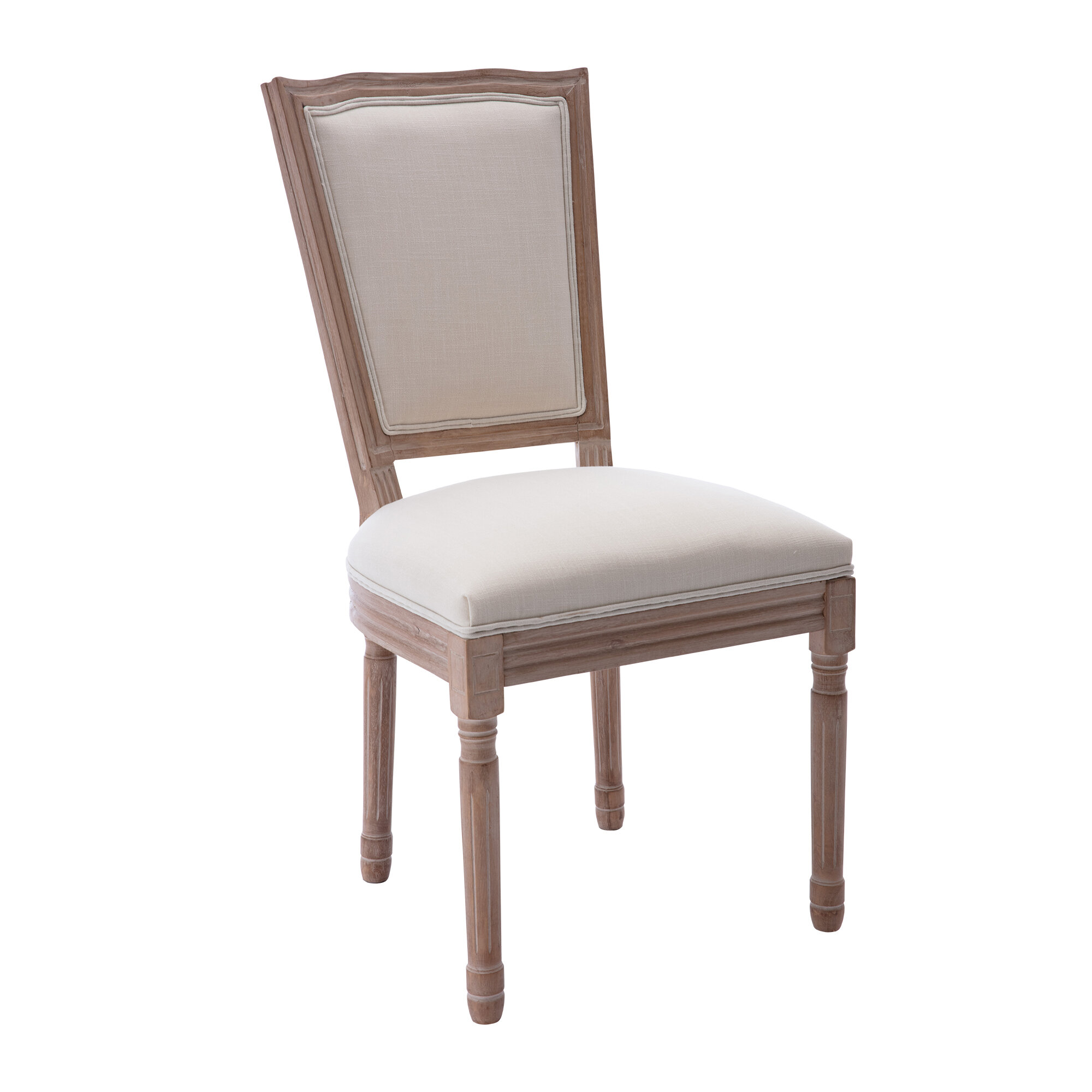 Kelly Clarkson Home Luella Upholstered King Louis Back Side Chair Side Chair  in Beige & Reviews