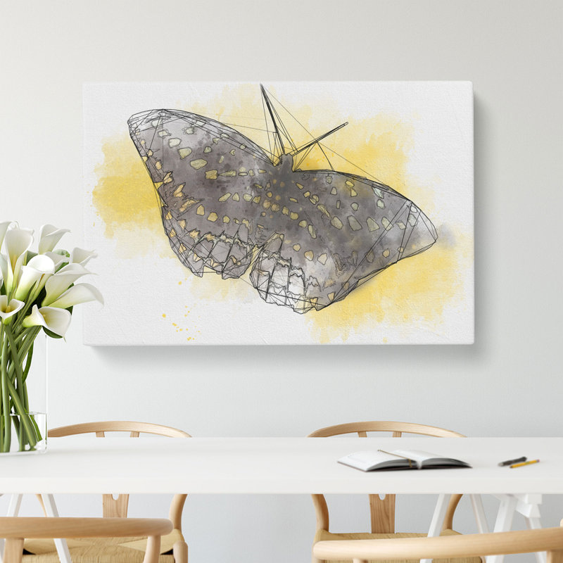 Butterfly Vol.4 Sketch - Wrapped Canvas, 35cm H x 50cm W x 3cm D