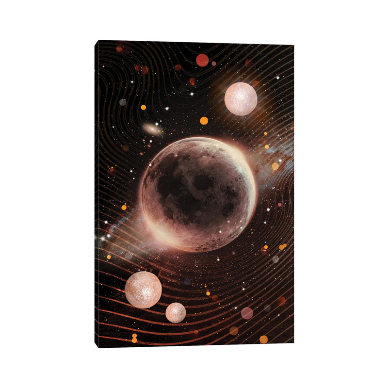 Gold Galaxy 1 Piece Wrapped Canvas Painting, 66.04 cm H x 45.72 cm W x 1.91 cm D
