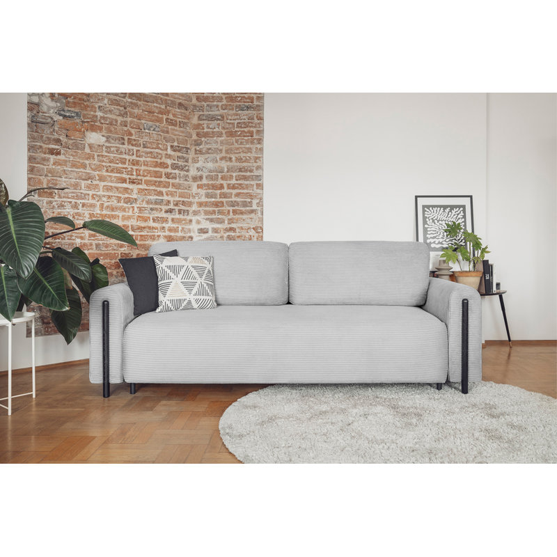 Adlih Sofa Bed, Light Grey, Black