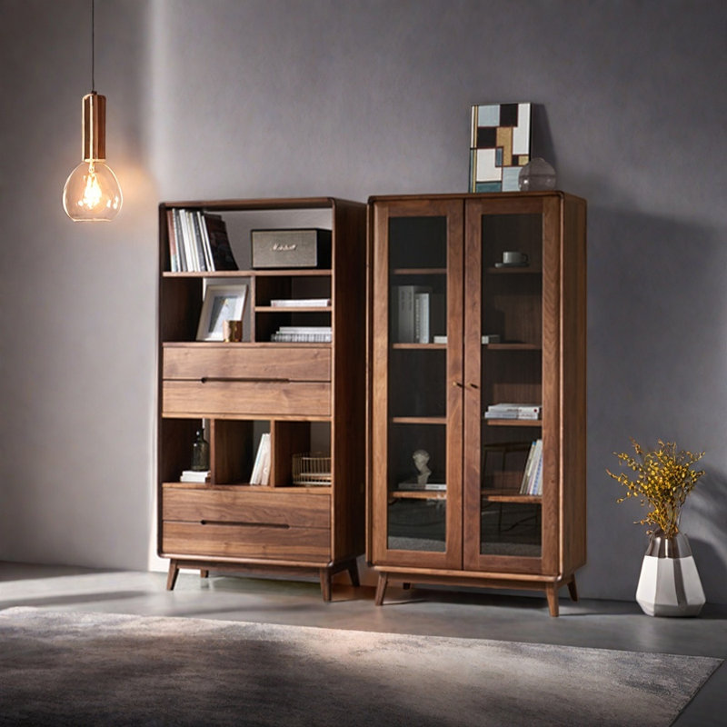 American style solid wood utility bookcase