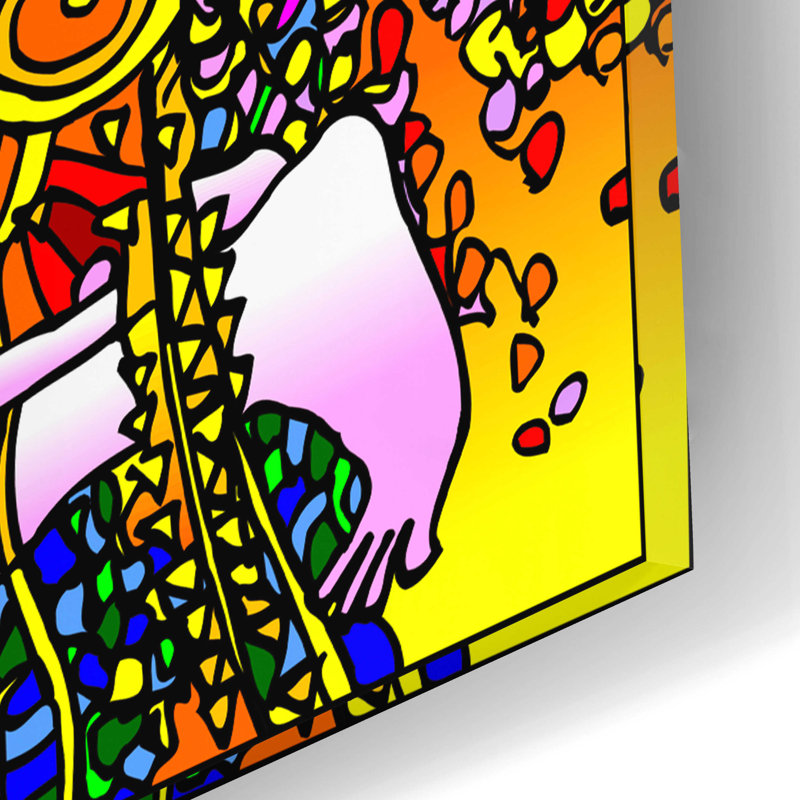 «The Kiss» par Howie Green, art mural en verre acrylique, H 16 po x l 12 po x P 0,13 po