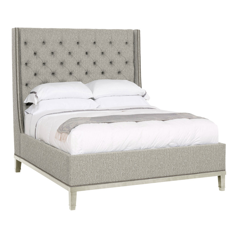 Michael Weiss Queen Upholstered Panel Bed, Tarbee Pebble, Yes, Navajo