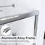 Porte de douche coulissante double semi-sans cadre H 56 po x l 60 po x H 60 po, porte de douche à dérivation, porte en verre trempé épais de 1/4 po (6 mm)-129384734