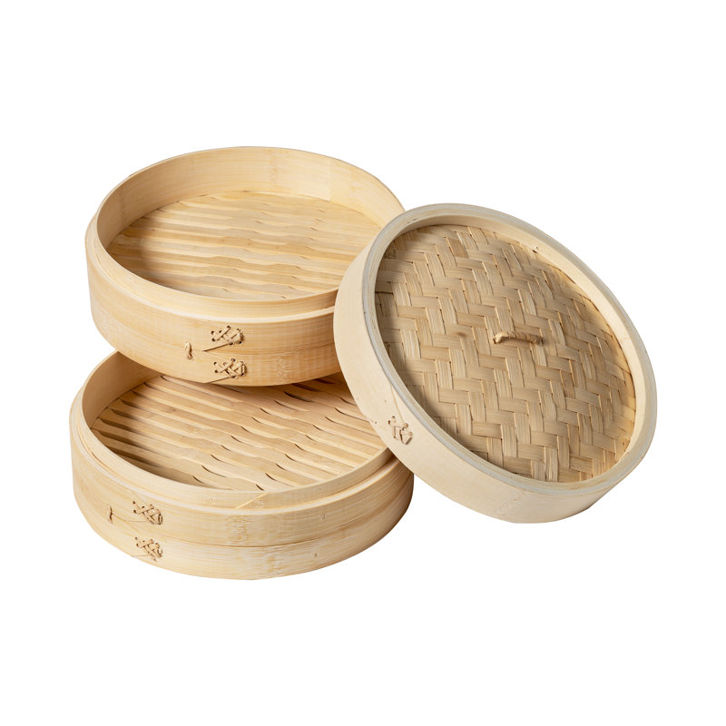 JOYCE CHEN Bamboo Steamer Basket, 6" H x 10" W x 10" D