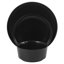 Ensemble de vaisselle en grès 12 pièces Gibson Home Dempsey Road - Service pour 4, assiettes et bols ronds noirs, ensemble de vaisselle moderne embossée durable-117660765
