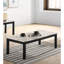 Magnifique ensemble de table basse en faux marbre blanc avec 1 table basse et 2 tables de bout et 3 tables basses avec pieds noirs
