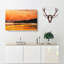 Boat Under An Orange Sunset - Wrapped Canvas Painting-56655263