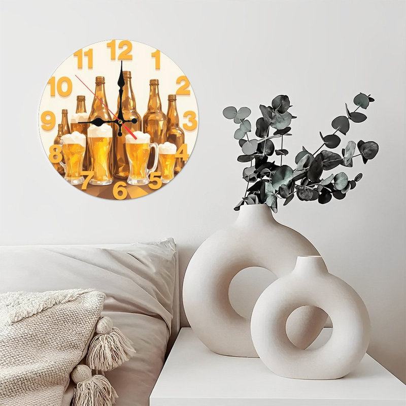horloge de bouteilles de bière