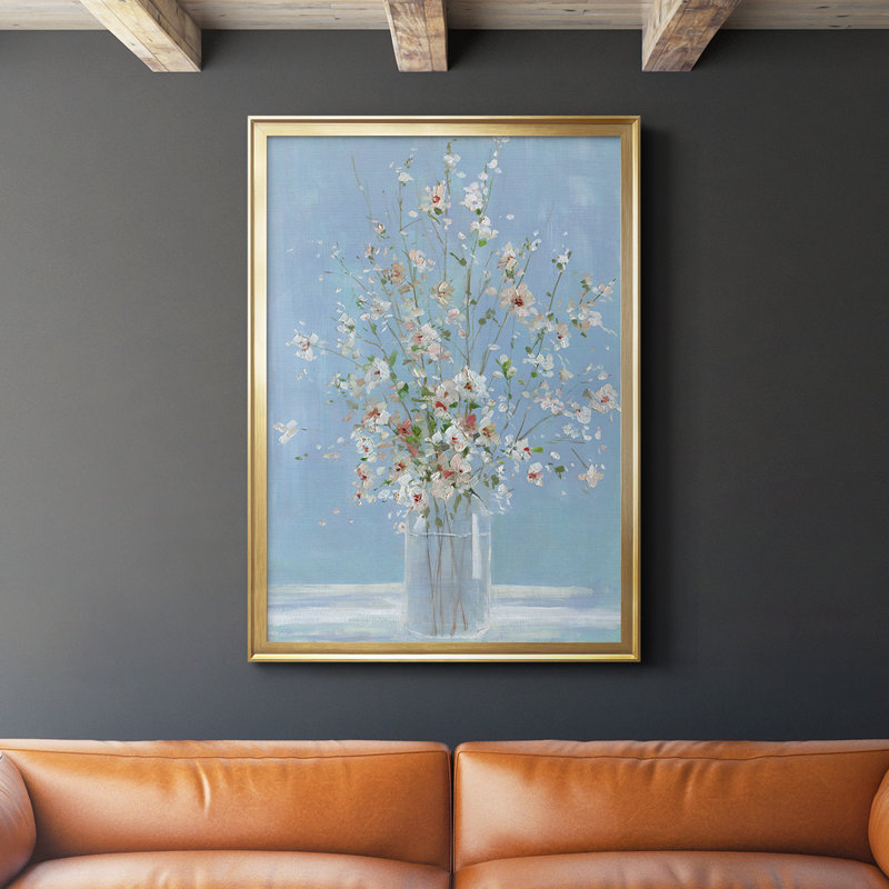 " Cherry Blossom Arrangement ", Gold, 42.5" H x 30.5" W x 1" D