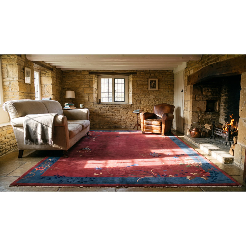 Handmade Wool Floral Area Rug
