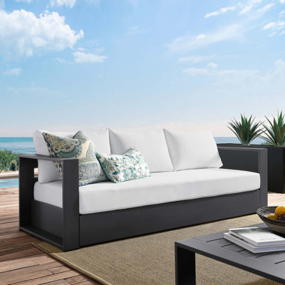 Modway Tahoe Outdoor Patio Powder-Coated Aluminum Sofa