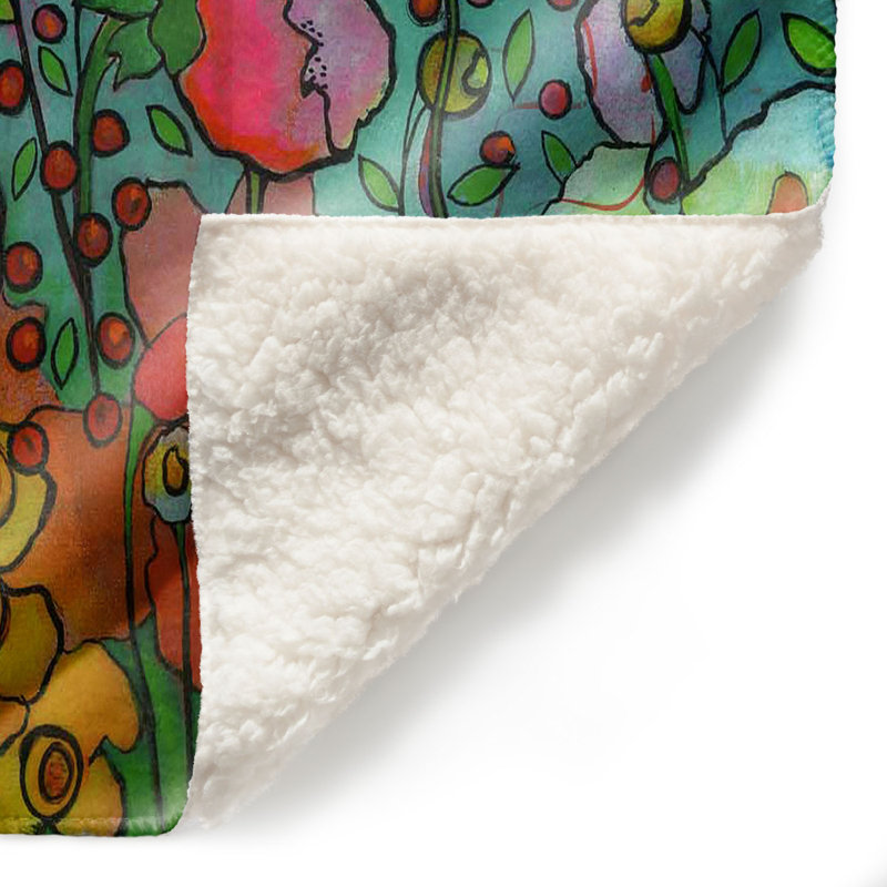 Couverture sherpa douce joyful chatter, l 51 po x L 60 po