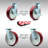 4 Piece Poly on Aluminum Caster Set