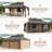 12ft x 22ft Hardtop Gazebo with Netting and Curtains, Heavy Duty Outdoor Pavilion with Aluminum Frame & Double Galvanized Steel Roof for Patio, Backyard, Deck & Lawn-116077328