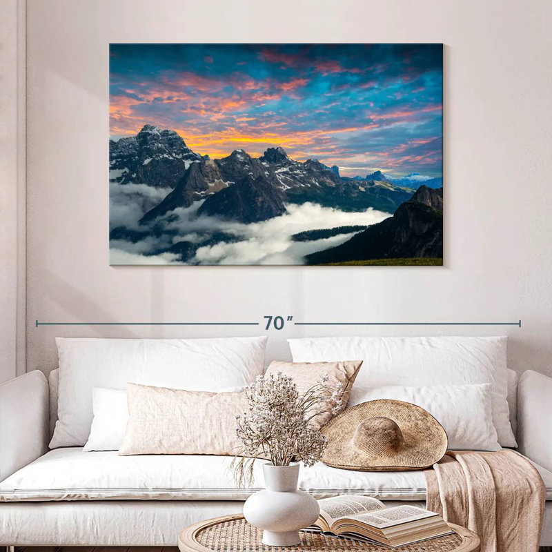 Alvord Tre Cime Di Lavaredo Mountain Landscape, 32" H x 48" W