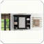 Armoire à pharmacie murale avec porte miroir et 6 tablettes ouvertes
