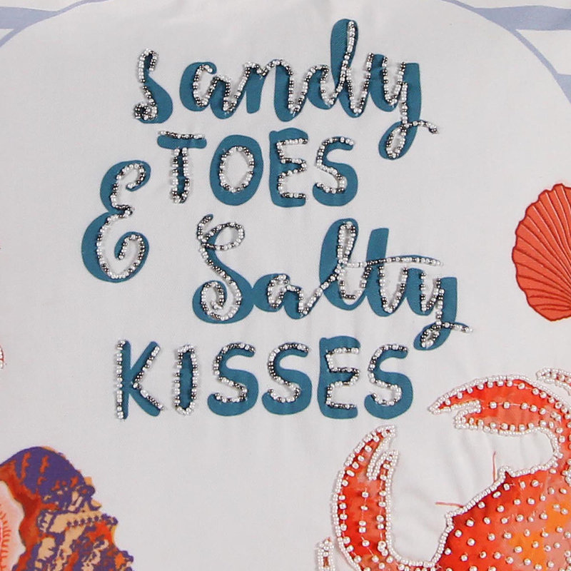 18" x 18" Indoor Throw Pillow, Sandy Toes