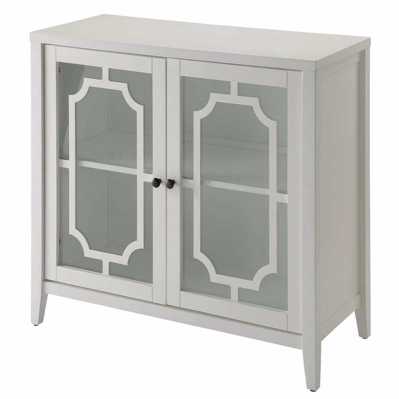 White Console Table With 2 Doors