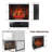 Symple Stuff Electric Fireplace Insert with Fire Crackling Sound, Adjustable Flame/Temperature, Fireplace Heater with Remote/Timer, Removable Trim Kit, 1500W, Black-1287494591