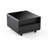 Black Modern Side Table With Built-In Refrigerator, Wireless Charging, And Outlet Protection - Luxury Feature Rectangular Smart Fridge, Temperature Control, Ports, Power Socket-1069686790