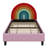 Rainbow Design Upholstered Platform Bed Cute Style Princess Bed