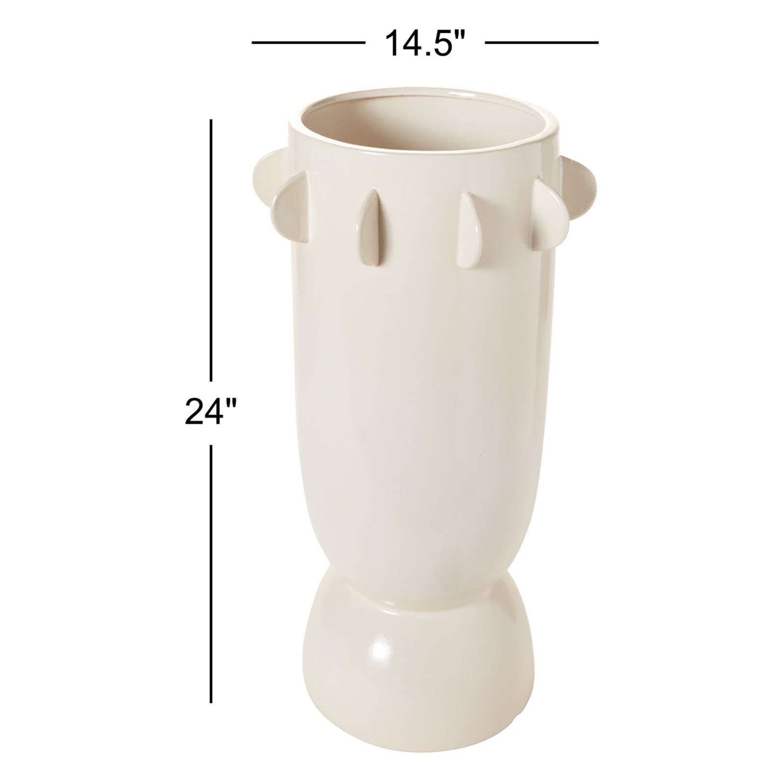 Archbold Ceramic Floor Vase, 24" H x 14.5" W x 14.5" D