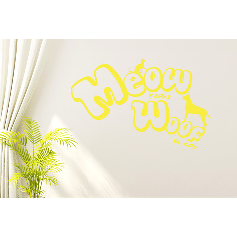 Non-Wall Damaging Wall Decal, Bright Yellow, Large