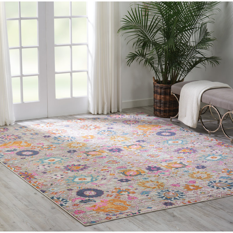Justien Floral Indoor Rug, Rectangle 9' x 12'
