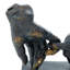 Sculpture décorative en forme de mains liées en pierre artificielle patinée avec base en bloc et détails dorés