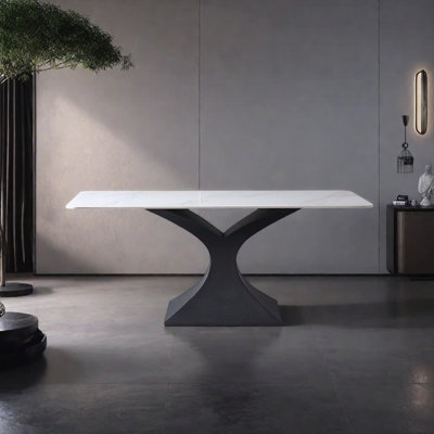Table de salle à manger légère et luxueuse