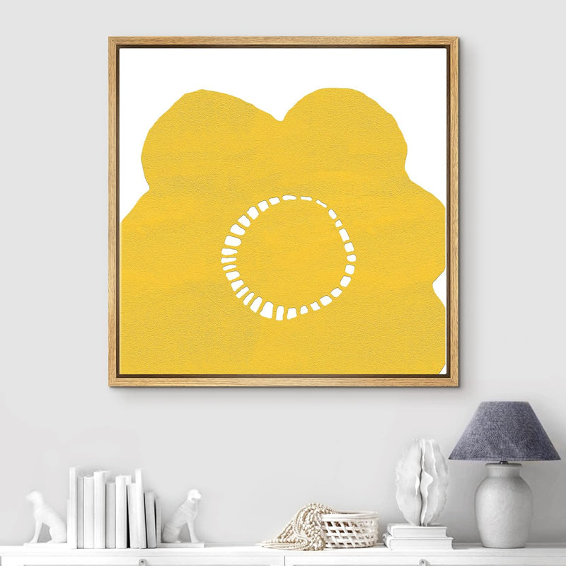 " Minimalist Yellow Daisy ", 16" H x 16" W