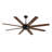 Cissline 65" Black Modern Ceiling Fan No Light with Remote Control for Living Room/Bedroom