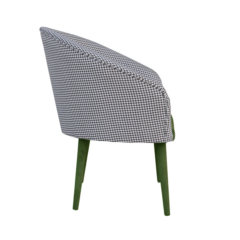 Plum Upholstered Barrel Chair, Olive