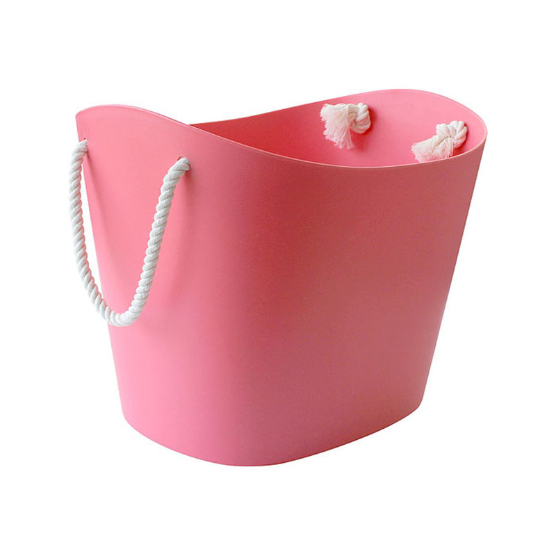 Laundry Basket with Handles, Yellow, Large (37.5 cm H x 33 cm W x 50 cm D)