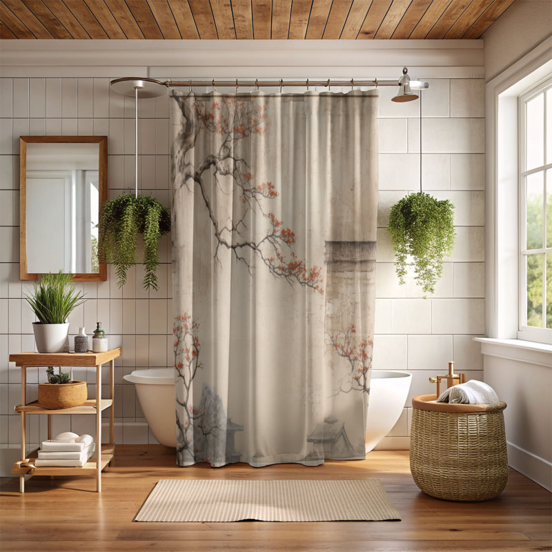 Rideau de douche Premium Wall, H 74 po x l 71 po