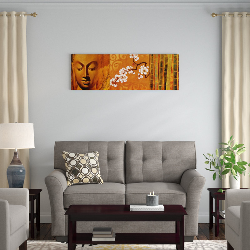 «Buddha Panel I», impression sur toile tendue, H 12 po x l 36 po x P 1,5 po, Toile tendue