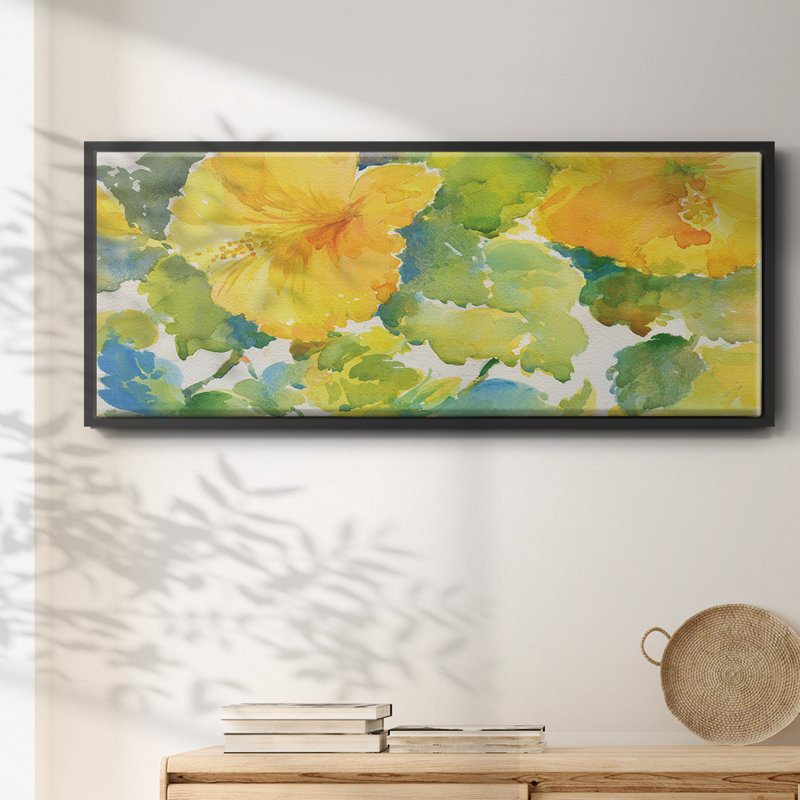 Citrus Hibiscus- Framed Canvas
