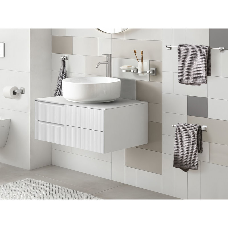 6-Piece Bathroom Hardware Set TALARA with Towel Bars and Hooks, Silver