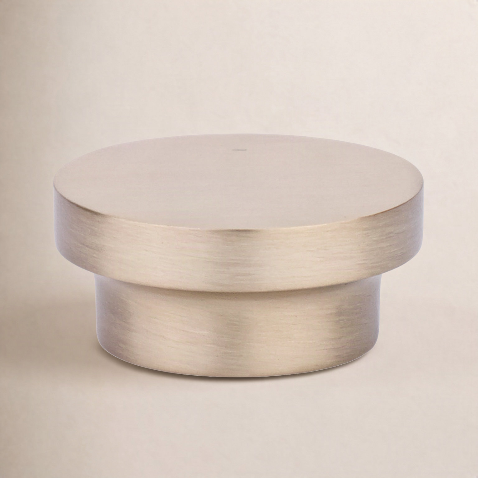 Urban Modern Mushroom Cabinet Knob, Satin Brass