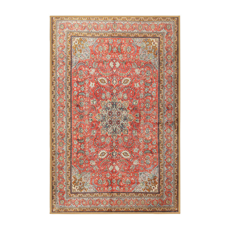 Tapis oriental en laine rouge / beige, Rectangle 2 pi x 3 pi
