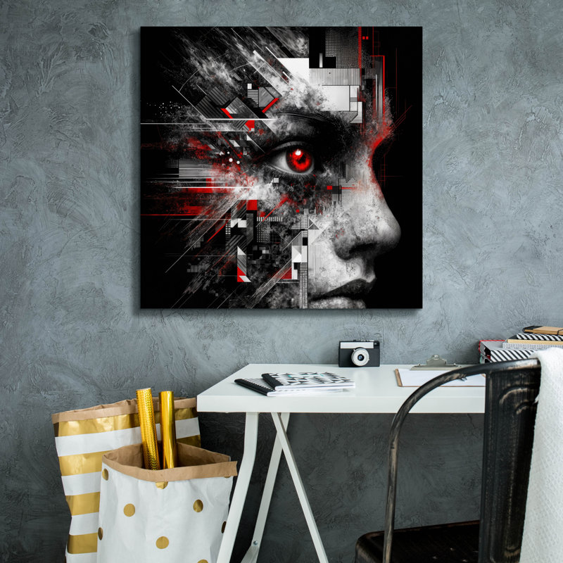  «Look At You 1» par Rey Klimt, art mural sur toile, H 26 po x l 26 po x P 1,5 po
