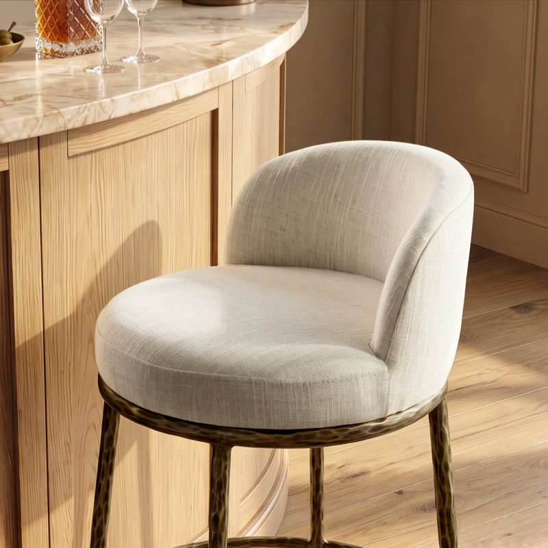 Tabouret de bar 26,5 po Gelder, Martelé doré