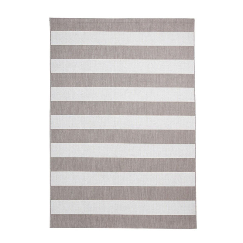 Lanagan Rectangle Striped Flokati Indoor / Outdoor Area Rug, Rectangle 120 x 170cm