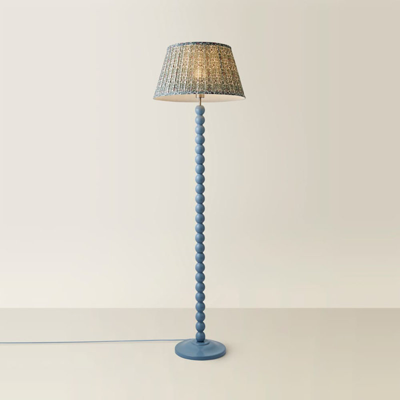 Accardi 150cm Matte Traditional Floor Lamp, Blue, No