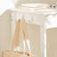 Petit bureau blanc avec tiroirs, mini ordinateur ou bureau d'écriture pour enfants et adolescents avec tiroir de rangement et crochets - blanc